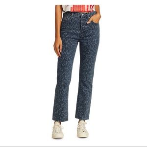 Mother The Tomcat Ankle Leopard Jeans